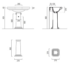 GSI Пьедестал для раковины Classic 877011 – фотография-2