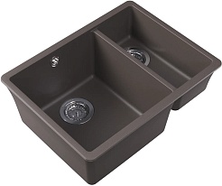 Florentina Мойка кухонная Вега 335/160 серый шелк – фотография-2