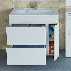 СанТа Мебель для ванной Марс 80 напольная, дверка – фотография-5