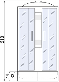 River Душевая кабина Nara 110/80/46 MT R – фотография-14