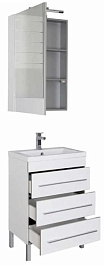 Aquanet Мебель для ванной Верона 58 белая напольная (230310) – фотография-6
