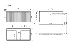 Sancos Тумба под раковину Snob R 1.0 90 beige soft – фотография-3