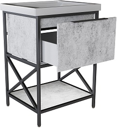 Mixline Тумба под раковину Бруклин 60 бетон – фотография-2