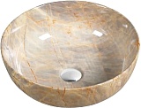 SantiLine Раковина накладная 41.5 SL-7026 коричневая под мрамор