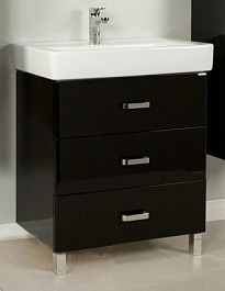 Акватон Тумба с раковиной Америна 80 М черная – фотография-1