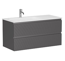 Sancos Тумба с раковиной Folk 100 L grey soft раковина Grace 101 L CN7014 – фотография-1