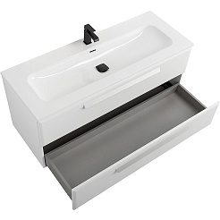 Cezares Тумба с раковиной Eco Cer-N 120 bianco opaco CZR-8073-120 ручки сатин – фотография-5