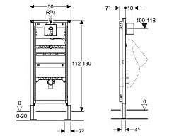 Geberit Система инсталляции для писсуаров Duofix 111.686.00.1 – фотография-2