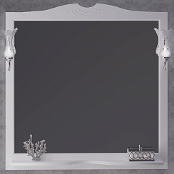 Opadiris Зеркало для ванной Валери 105 белое матовое – фотография-1