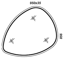 Clarberg Зеркало "Стоун" – фотография-3