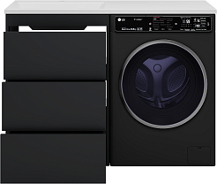 Brevita Тумба с раковиной Grafit 120 L под стиральную машину графит – фотография-3