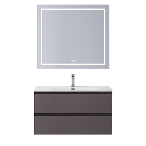 BelBagno Тумба с раковиной Kraft 90 подвесная Темно-Серый матовый с раковиной BB-8099-90 – картинка-13