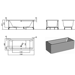 Kolpa San  Акриловая ванна Elektra SUPERIOR 170x80 – фотография-5