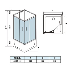 WeltWasser Душевая кабина ALLER 901 – фотография-2