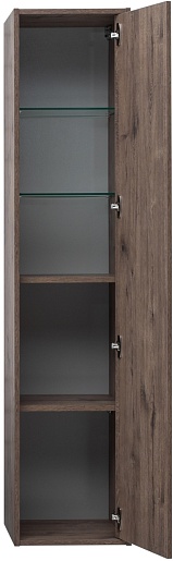 Aquanet Шкаф пенал Lino 35 подвесной дуб веллингтон – картинка-5