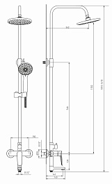 Mixline Душевая стойка 550775 хром – фотография-5