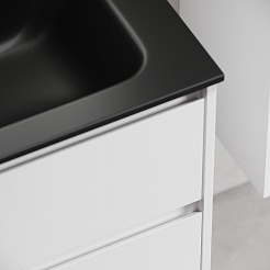 Sancos Тумба с раковиной Libra 60 белый глянец раковина Element 61 CN7001MB – фотография-6