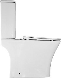 Azario Унитаз-компакт Kashmir AZ-9143S безободковый с бачком с сиденьем микролифт белый – фотография-5
