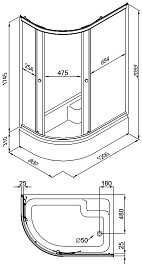Triton  Душевой уголок Риф В 120x80 R – фотография-5