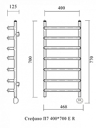 Domoterm Полотенцесушитель Стефано П7 400*700 ER – фотография-4
