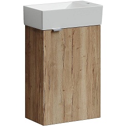 Sancos Тумба с раковиной Mini 35 R дуб галифакс натуральный раковина Element 37/21 R CN5007 – фотография-1