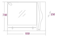 Onika Зеркальный шкаф Верона 85.01 R – фотография-3