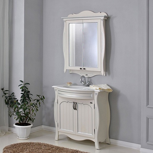 Атолл Зеркальный шкаф Ривьера 80 ivory – картинка-3