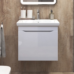 Vigo Тумба с раковиной Grani 600-0-1 подвесная белая – фотография-2