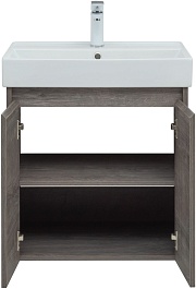 Aquanet Мебель для ванной Nova Lite 60 2 дверцы подвесная дуб рошелье – фотография-9