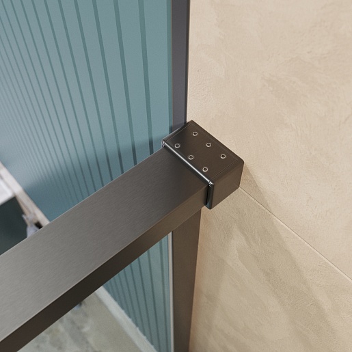 BelBagno Душевой уголок Soft Close-1 SOFT_CLOSE-1-AH-1-150/90-C-GM 150x90 профиль оружейная сталь стекло прозрачное – картинка-9