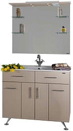 Водолей Мебель для ванной "Ницца D 100" дуб, без полки, умывальник Elen – фотография-1