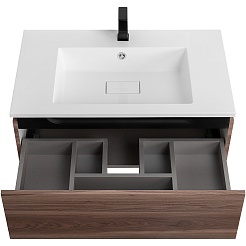 Cezares Тумба под раковину Slider 80 подвесная дымчатый орех – фотография-6