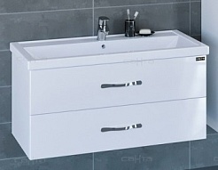 СанТа Тумба с раковиной Виктория 100 NEW подвесная – фотография-1