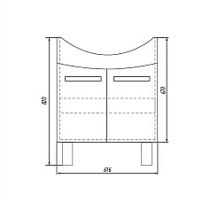 Dreja Тумба с раковиной David 65 D – фотография-2