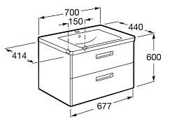 Roca Раковина "Gap Unik 70" 327471000 – фотография-5