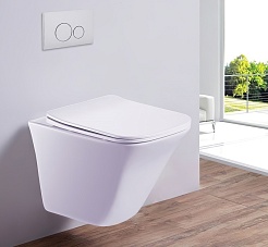 Esbano Унитаз Luchena-C подвесной безободковый белый – фотография-2