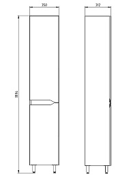 ASB-Mebel Пенал для ванной Бари 35 – фотография-2