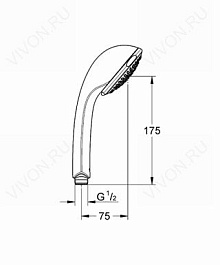 Grohe Душевая лейка "Relexa 100 Trio 28793000" – фотография-2