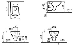 Vitra Унитаз подвесной с инсталляцией S20 9004B003-7204 кнопка хром – фотография-7