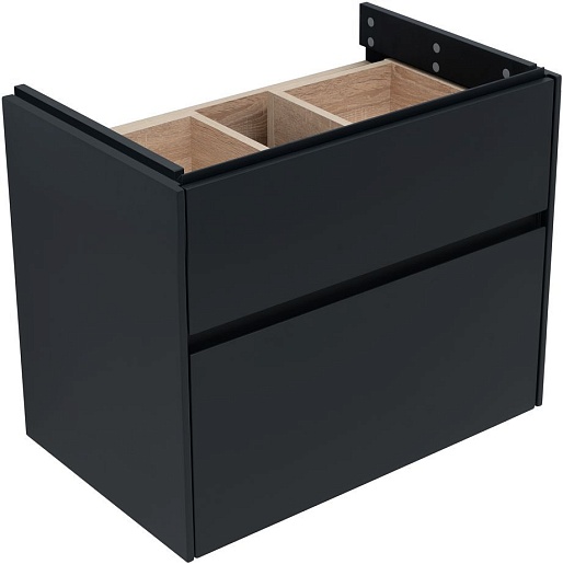 Aquanet Тумба под раковину Бруклин 70 подвесная черная матовая – картинка-3