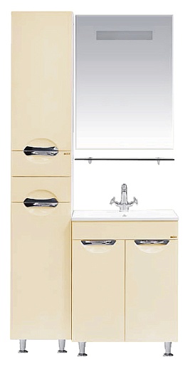 Misty Тумба с раковиной Кристи 60 бежевая с б/к, эмаль – фотография-2