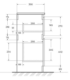 BelBagno Тумба с раковиной Kraft 39 60 напольная Bianco Opaco – фотография-14
