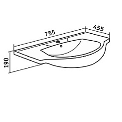 Runo Тумба с раковиной Турин 75 – фотография-5
