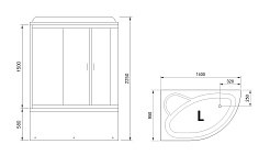 Royal Bath Душевая кабина RB 140ALP-T-CH левая – фотография-10
