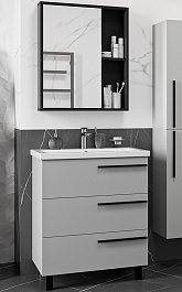 Misty Мебель для ванной Ненси 70 серая матовая – фотография-1