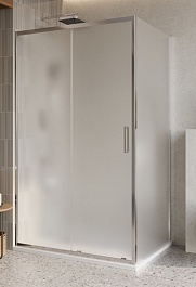 BelBagno Душевой уголок Luce 120/90 LUCE-AH-1-120/90-P-Cr профиль хром стекло рифленое – фотография-1