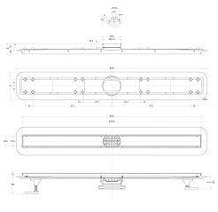 BelBagno Душевой лоток Luce 90 чёрный – фотография-3