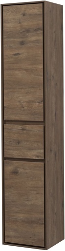 Aquanet Шкаф пенал Милан 35 подвесной дуб рустикальный – картинка-3