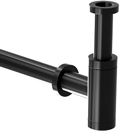 SantiLine Сифон для раковины SL-115 черный матовый – фотография-1