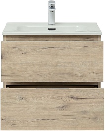 Aquanet Мебель для ванной Алвита New 60 2 ящика подвесная дуб веллингтон белый – фотография-8